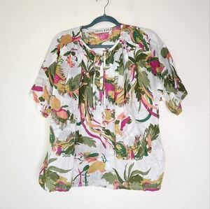 Gravel & Gold Vegetable Garden Blouse 2